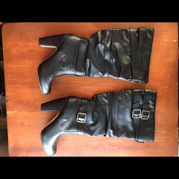 !!SOLD!! KNEE HIGH WIDE CALF BOOTS SIZE 7 - Picture 2 of 4
